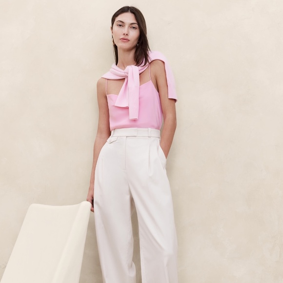 Spring! BANANA REPUBLIC 100% Silk Camisole, Sweet Lilac/Pink, Size XL - Picture 10 of 10